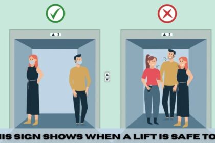 Sign Shows When a Lift Is Safe to Use