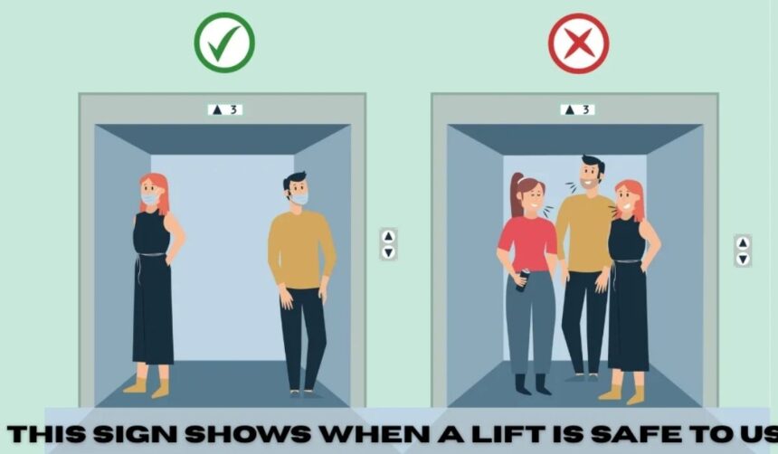 Sign Shows When a Lift Is Safe to Use