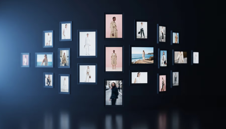 AI fashion product photography for an online clothing store with AI-generated on-model images and packshot visuals.